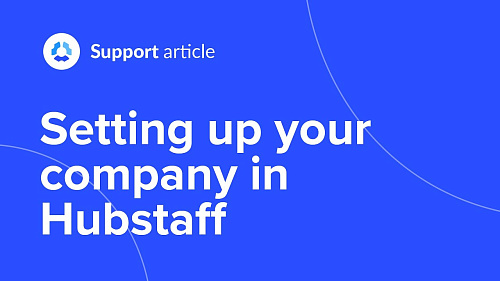 Как создать свою компанию в Hubstaff